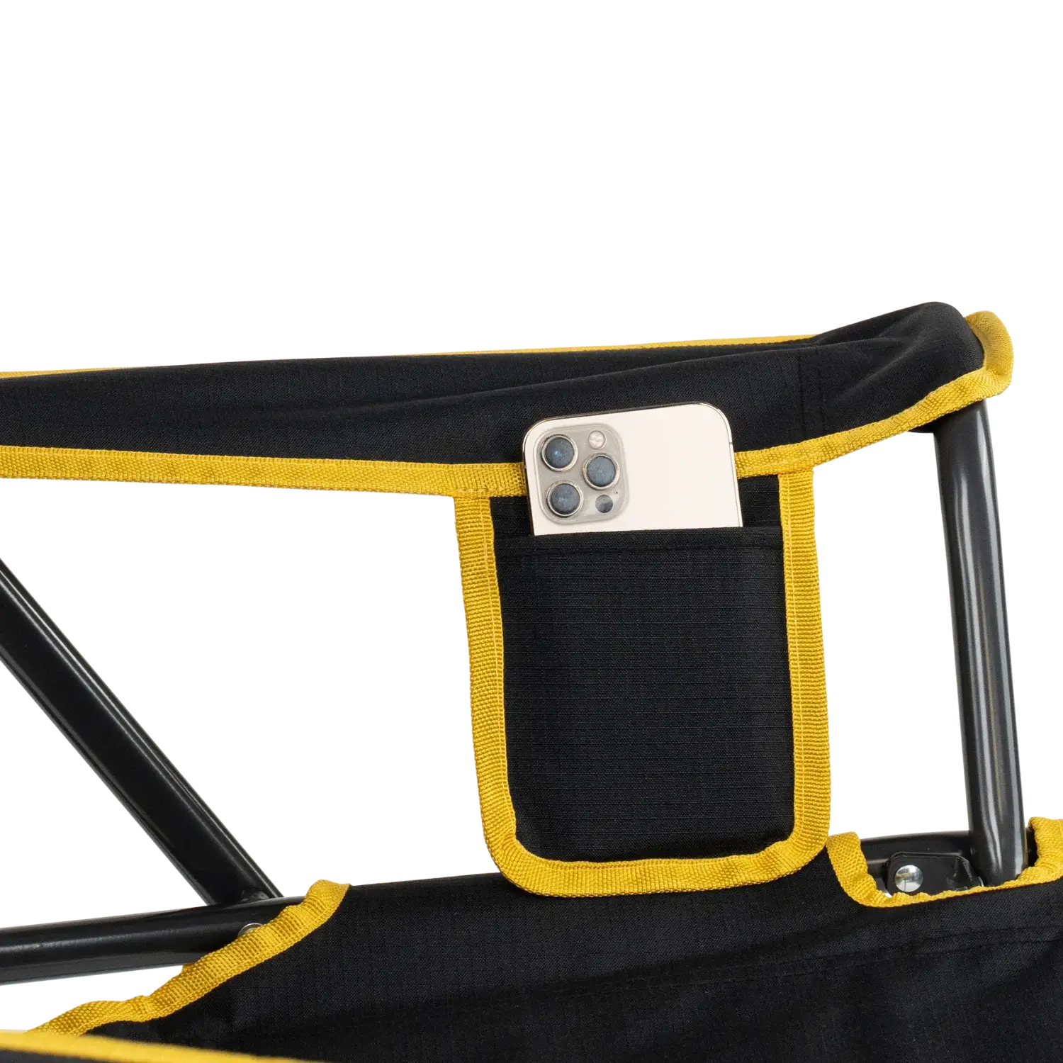 Smooth Motion College Comfort Pro Rocker - Iowa Hawkeyes - Choice 249 - RoadTrip Rocker Smooth Motion Camp Chair Detail
