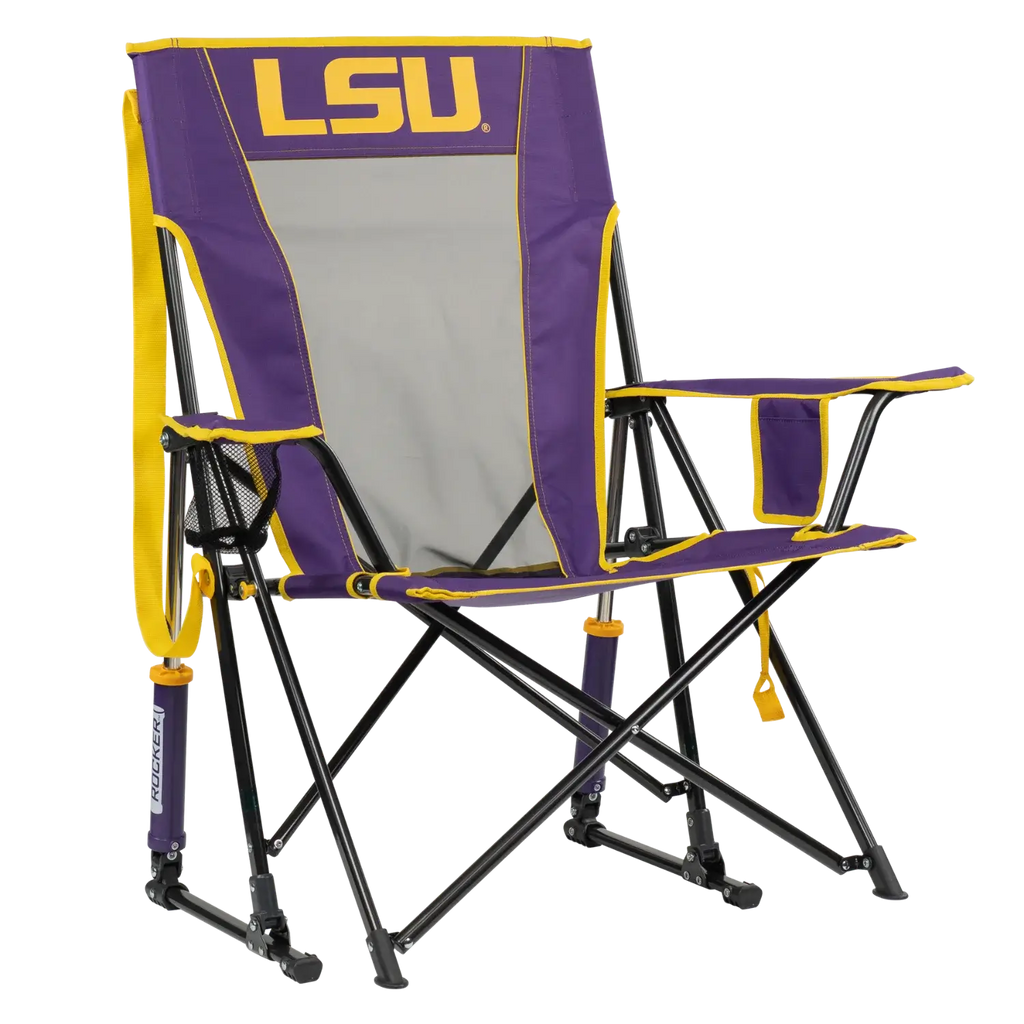 Luxury Camp College Comfort Pro Rocker - LSU Tigers - Choice 880 - RoadTrip Rocker Smooth Motion Camp Chair - Default Title