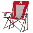 Premium All-Weather College Comfort Pro Rocker - Nebraska Cornhuskers - Choice 161 - Heavy-Duty Kickback Rocker with Beverage Holder Detail