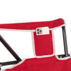 Premium All-Weather College Comfort Pro Rocker - Nebraska Cornhuskers - Choice 161 - Heavy-Duty Kickback Rocker with Beverage Holder Detail