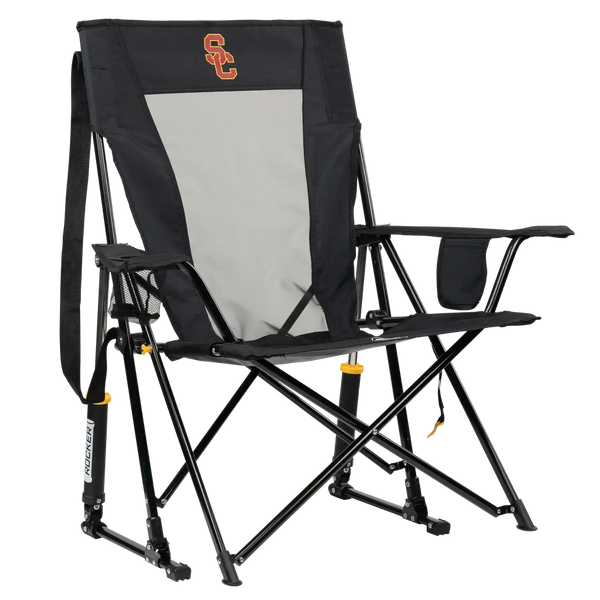 Heavy-Duty Freestyle College Comfort Pro Rocker - USC Trojans - Choice 856 - Patented Spring-Action Rocking Chair for Camping - Default Title