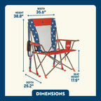 Luxury Camp Comfort Pro Rocker - USA Anniversary Deluxe - Choice 424 - Freestyle Rocker Portable Outdoor Folding Chair Detail