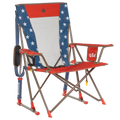 Luxury Camp Comfort Pro Rocker - USA Anniversary Deluxe - Choice 424 - Freestyle Rocker Portable Outdoor Folding Chair - Default Title