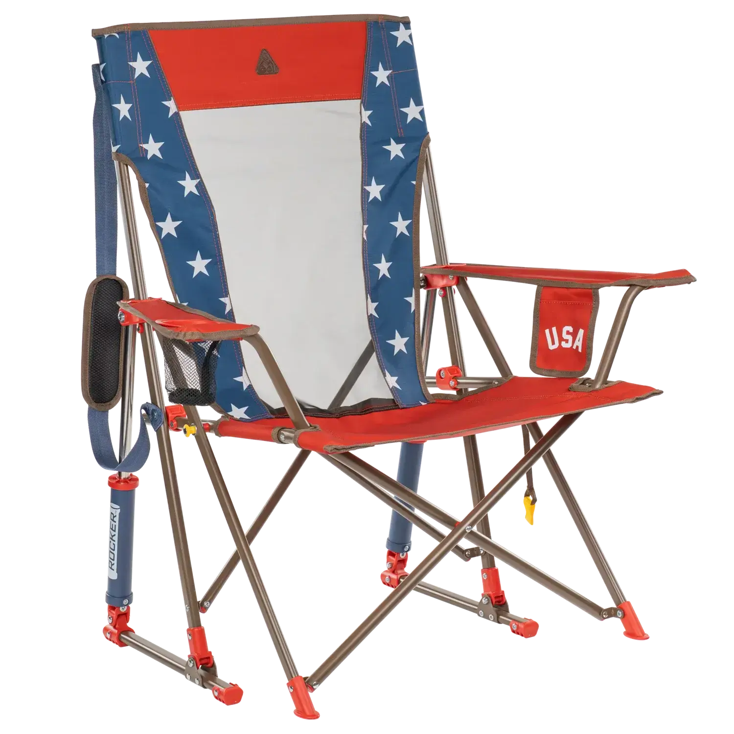 Luxury Camp Comfort Pro Rocker - USA Anniversary Deluxe - Choice 424 - Freestyle Rocker Portable Outdoor Folding Chair - Default Title