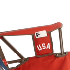 Luxury Camp Comfort Pro Rocker - USA Anniversary Deluxe - Choice 424 - Freestyle Rocker Portable Outdoor Folding Chair Detail