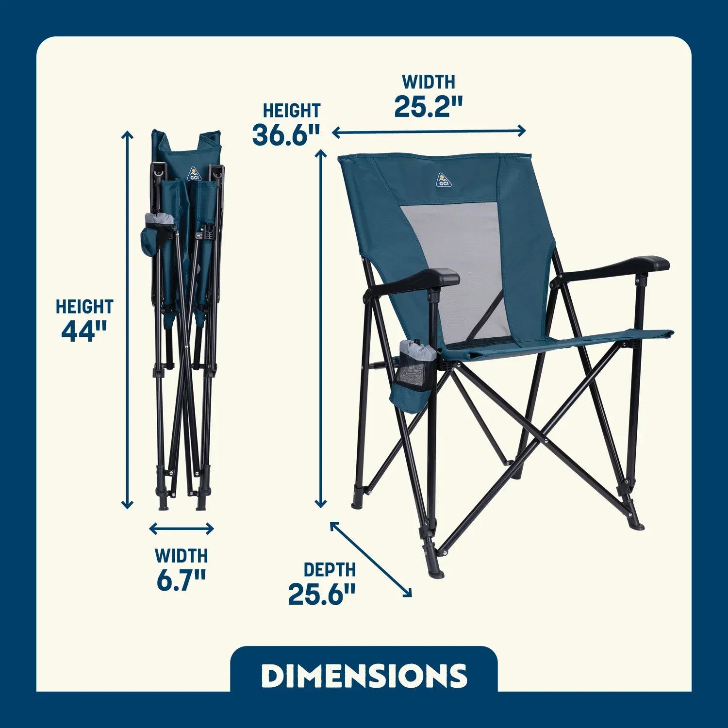 Micro-Folding Eazy Chair - Choice 976 - Space-Saving Micro-Folding Chair for Backpacking Detail