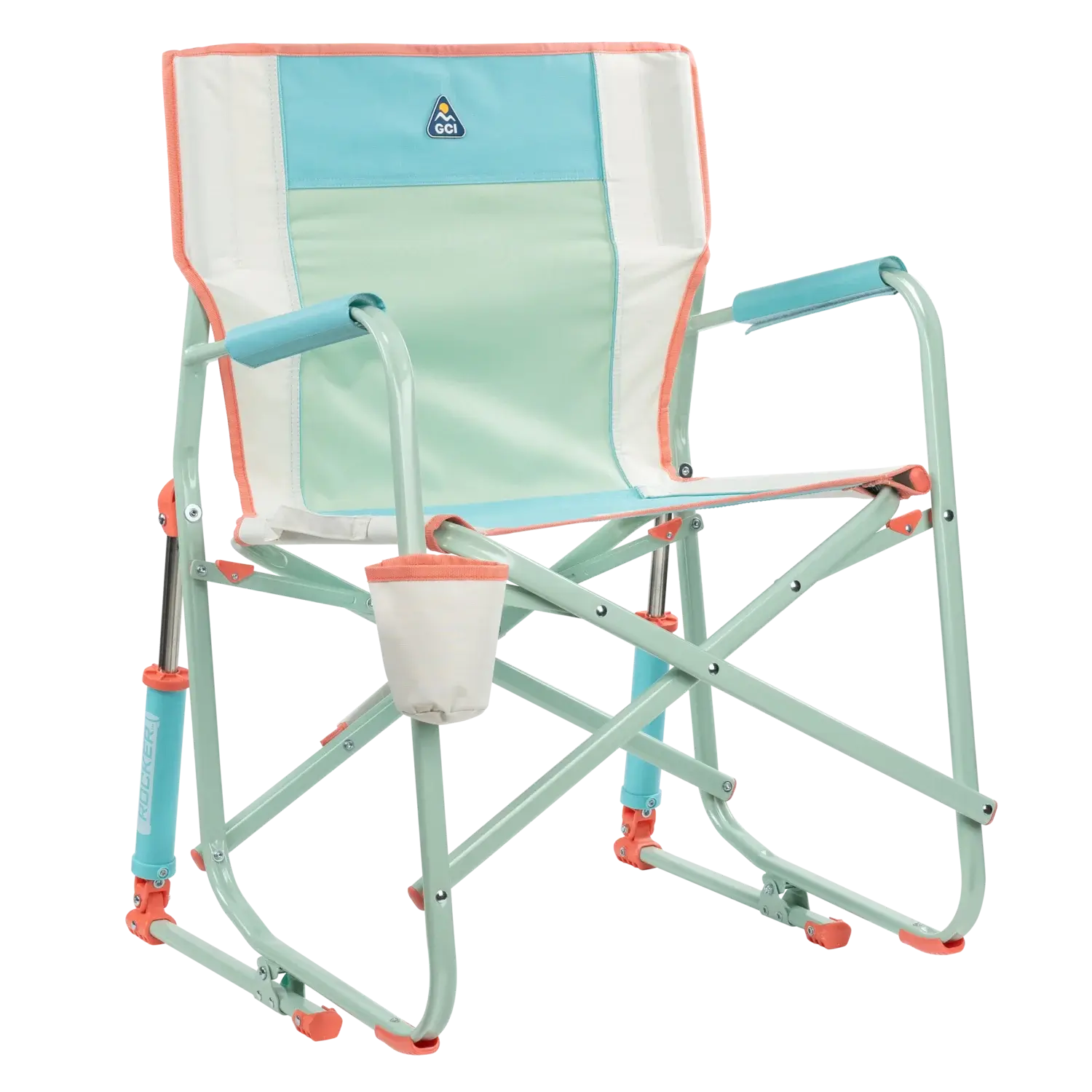 Heavy-Duty Freestyle Freestyle Rocker - Choice 711 - Freestyle Rocker Portable Outdoor Folding Chair - Ivory