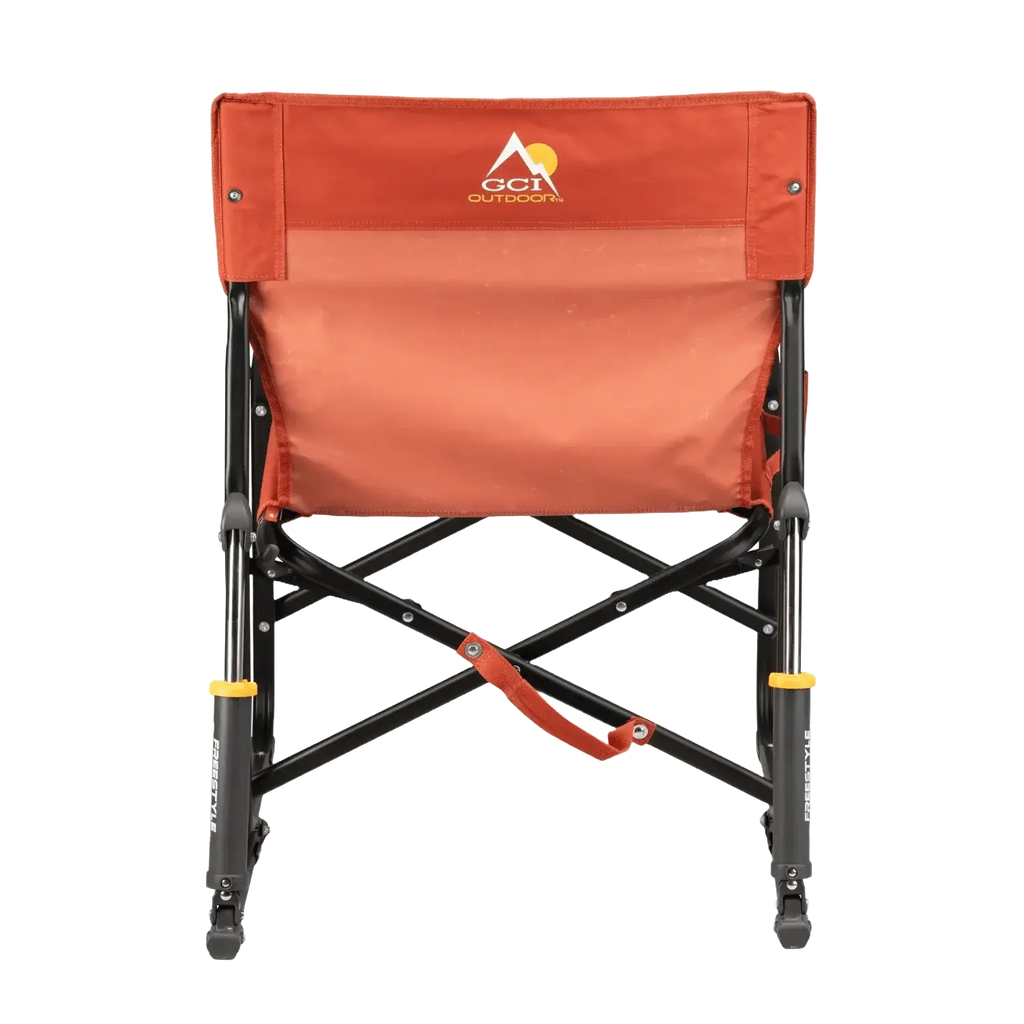 Premium All-Weather Freestyle Rocker - Pumpkin Spice - Choice 373 - RoadTrip Rocker Smooth Motion Camp Chair Detail