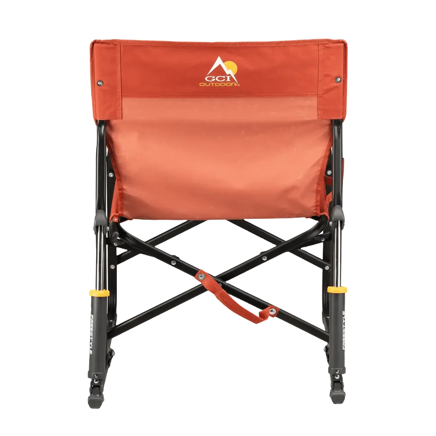 Premium All-Weather Freestyle Rocker - Pumpkin Spice - Choice 373 - RoadTrip Rocker Smooth Motion Camp Chair Detail