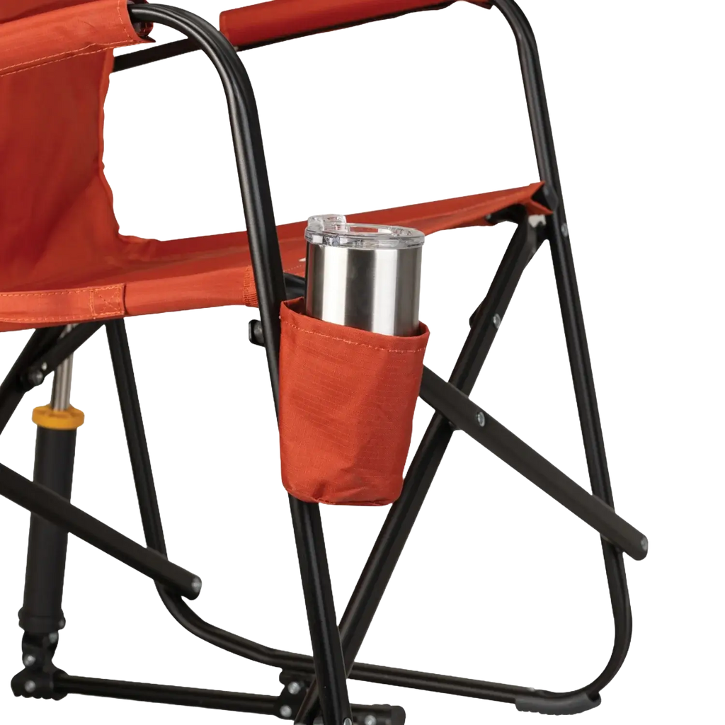 Premium All-Weather Freestyle Rocker - Pumpkin Spice - Choice 373 - RoadTrip Rocker Smooth Motion Camp Chair Detail