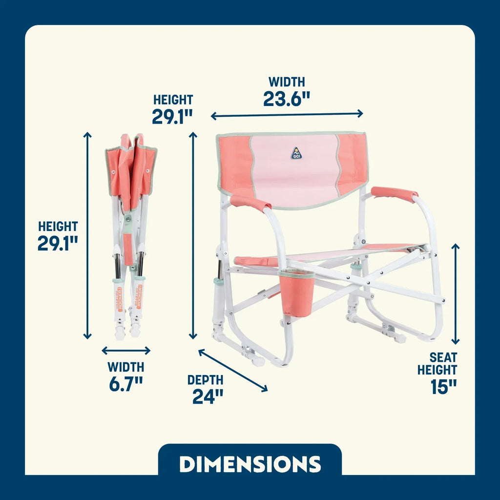 Heavy-Duty Freestyle Grab & Go Rocker - Choice 551 - Patented Spring-Action Rocking Chair for Camping Detail