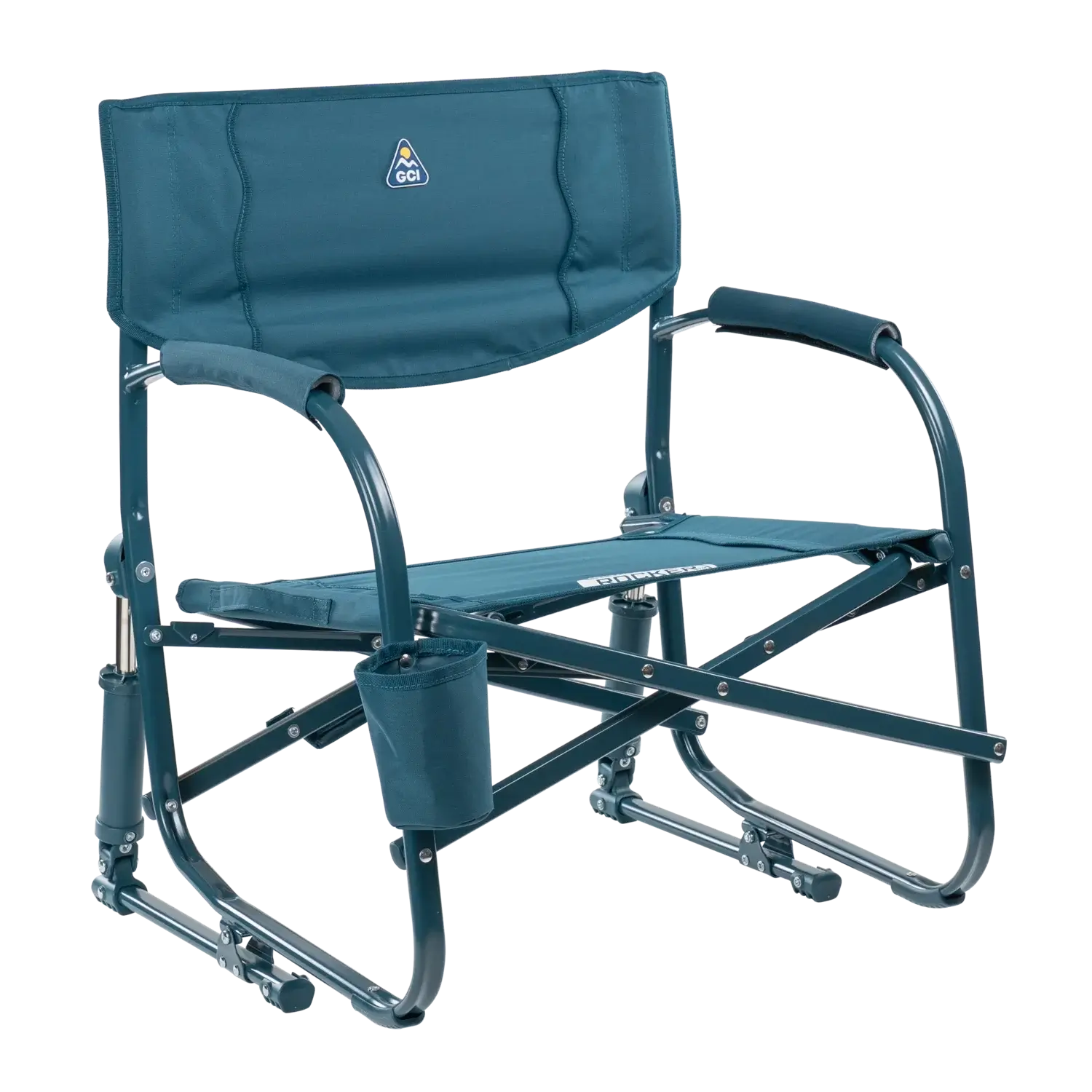Heavy-Duty Freestyle Grab & Go Rocker - Choice 551 - Patented Spring-Action Rocking Chair for Camping - Teal