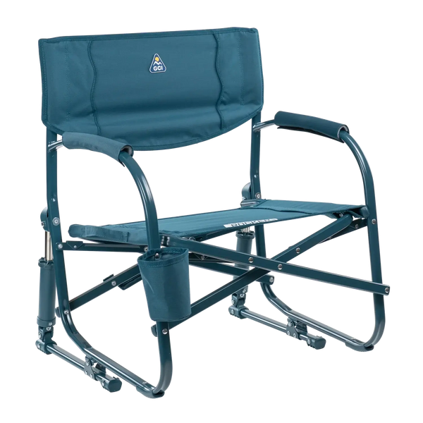 Heavy-Duty Freestyle Grab & Go Rocker - Choice 551 - Patented Spring-Action Rocking Chair for Camping - Teal