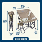 Heavy-Duty Freestyle Pod Rocker Elite - Choice 832 - Heavy-Duty Kickback Rocker with Beverage Holder Detail