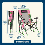Smooth Motion RoadTrip Rocker - NASCAR For Her - Choice 560 - RoadTrip Rocker Smooth Motion Camp Chair Detail