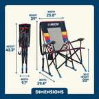 Premium All-Weather RoadTrip Rocker - NASCAR For Him - Choice 453 - RoadTrip Rocker Smooth Motion Camp Chair Detail