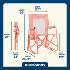 Smooth Motion Stowaway Rocker - Choice 794 - Freestyle Rocker Portable Outdoor Folding Chair Detail
