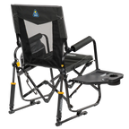 Luxury Camp Stowaway Rocker with Side Table - Choice 253 - Heavy-Duty Kickback Rocker with Beverage Holder Detail