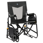 Luxury Camp Stowaway Rocker with Side Table - Choice 253 - Heavy-Duty Kickback Rocker with Beverage Holder Detail