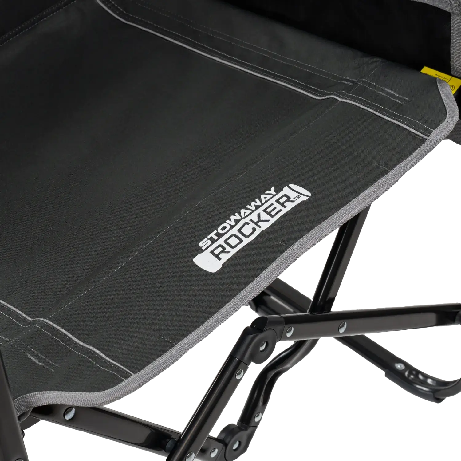 Luxury Camp Stowaway Rocker with Side Table - Choice 253 - Heavy-Duty Kickback Rocker with Beverage Holder Detail