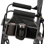 Luxury Camp Stowaway Rocker with Side Table - Choice 253 - Heavy-Duty Kickback Rocker with Beverage Holder Detail