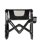Luxury Camp Stowaway Rocker with Side Table - Choice 253 - Heavy-Duty Kickback Rocker with Beverage Holder Detail