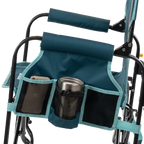 Luxury Camp Stowaway Rocker with Side Table - Choice 253 - Heavy-Duty Kickback Rocker with Beverage Holder Detail