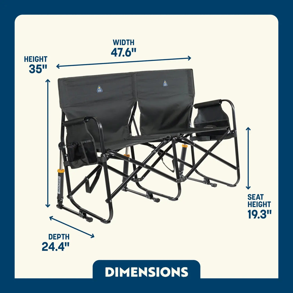 Luxury Camp Tandem Rocker - Choice 227 - Patented Spring-Action Rocking Chair for Camping Detail