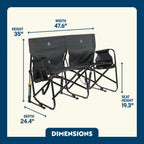 Luxury Camp Tandem Rocker - Choice 227 - Patented Spring-Action Rocking Chair for Camping Detail