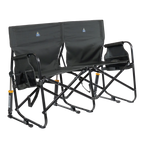Luxury Camp Tandem Rocker - Choice 227 - Patented Spring-Action Rocking Chair for Camping - Dark Charcoal